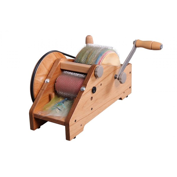 Ashford Wild Drum Carder - 72 PPSI Cloth - carding width 10cm (4") - Lacquered